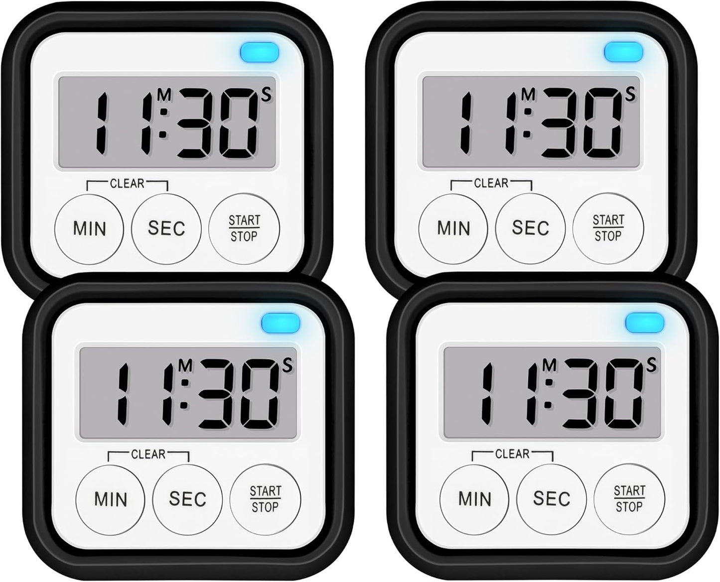 Timer, Kitchen Timers for Cooking Classroom Timer for Kids Teachers Magnetic Digital Timers 2 Pack, Pink