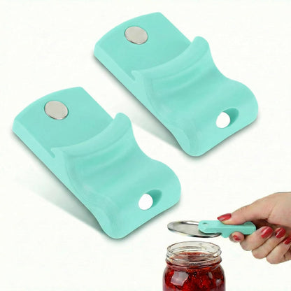 2PC Mason Jar Opener Set, Multifunctional Lid Opener for Regular & Wide - Mouth Canning Jars, Effortless Twist Tool for Tight Lids, Ideal for Kitchen, RV & Camping, Durable & Easy to Use (Black)