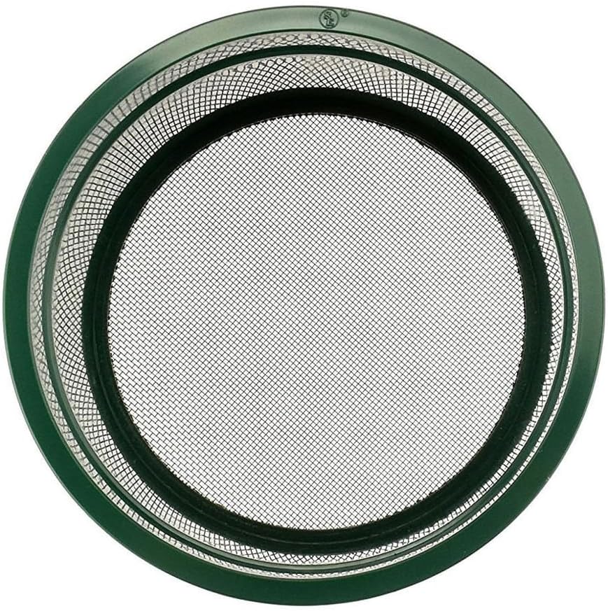 SE 5.5 Inch Mini Stackable Classifier Gold Prospecting Pan - 50 Holes/Square Inch Stainless Steel Mesh Sifting Pan, Green
