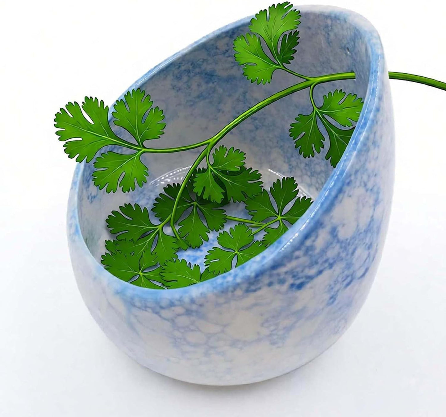 Pottery Herb Stripper Bowl Multi Size Holes Ceramic Stripping Tool Decorative Leaf Cilantro Parsley Basil Veggies Durable Kitchen Gadget