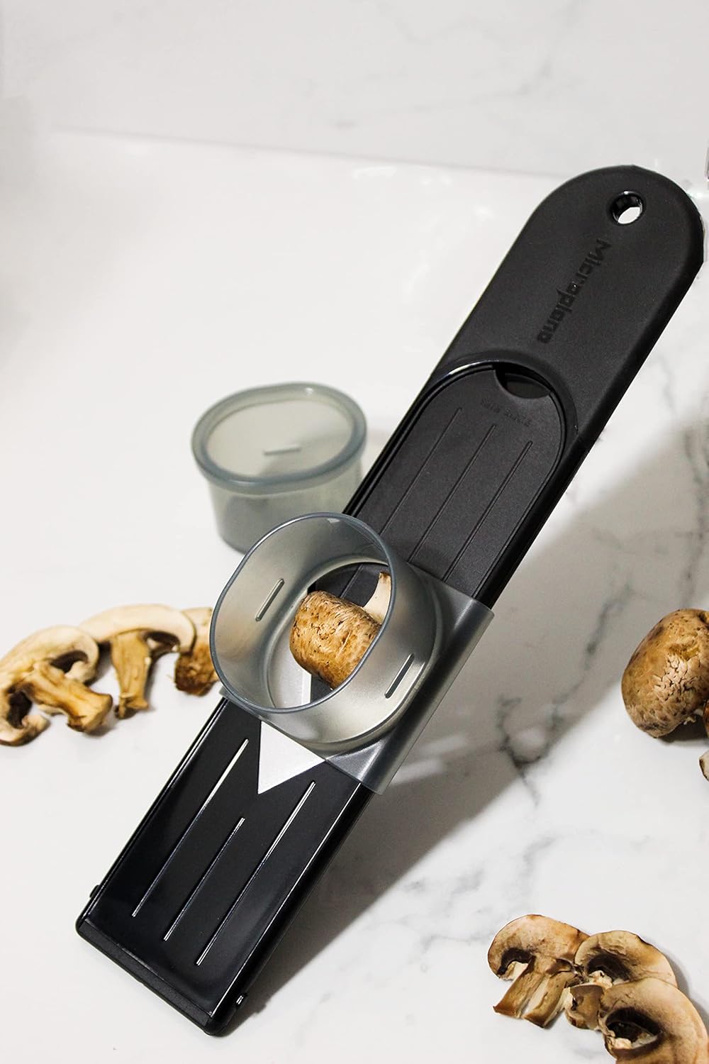 Microplane Mini Mandoline Slicer - Compact Slicer for Strawberries and Mushrooms