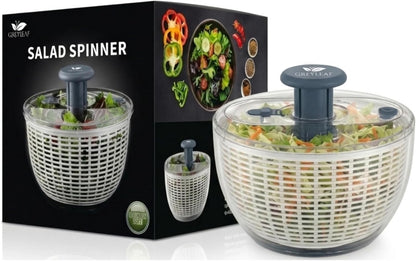 Salad Spinner 3.8 Qt – Large Lettuce Spinner & Vegetable Washer, Fruit Washer Bowl with Strainer, BPA-Free Produce Cleaner & Dryer for Kitchen