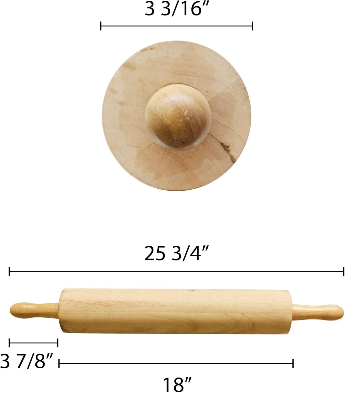 Thunder Group Wooden Rolling Pin
