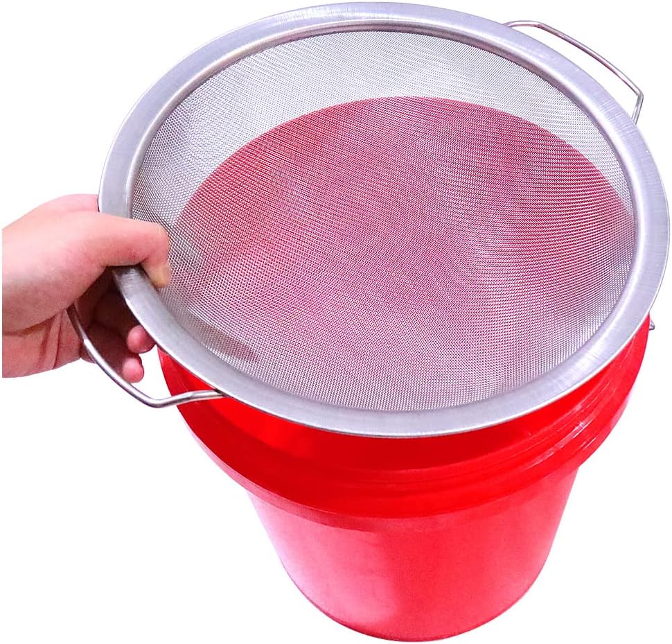 Fine Mesh Paint Strainer 60 Mesh Stainless Steel Paint Filter Emulsion Honey Funnel Filter Cover Fits 5 Gallon Paint Bucket Filter Tool Insert Strains (1 pc)