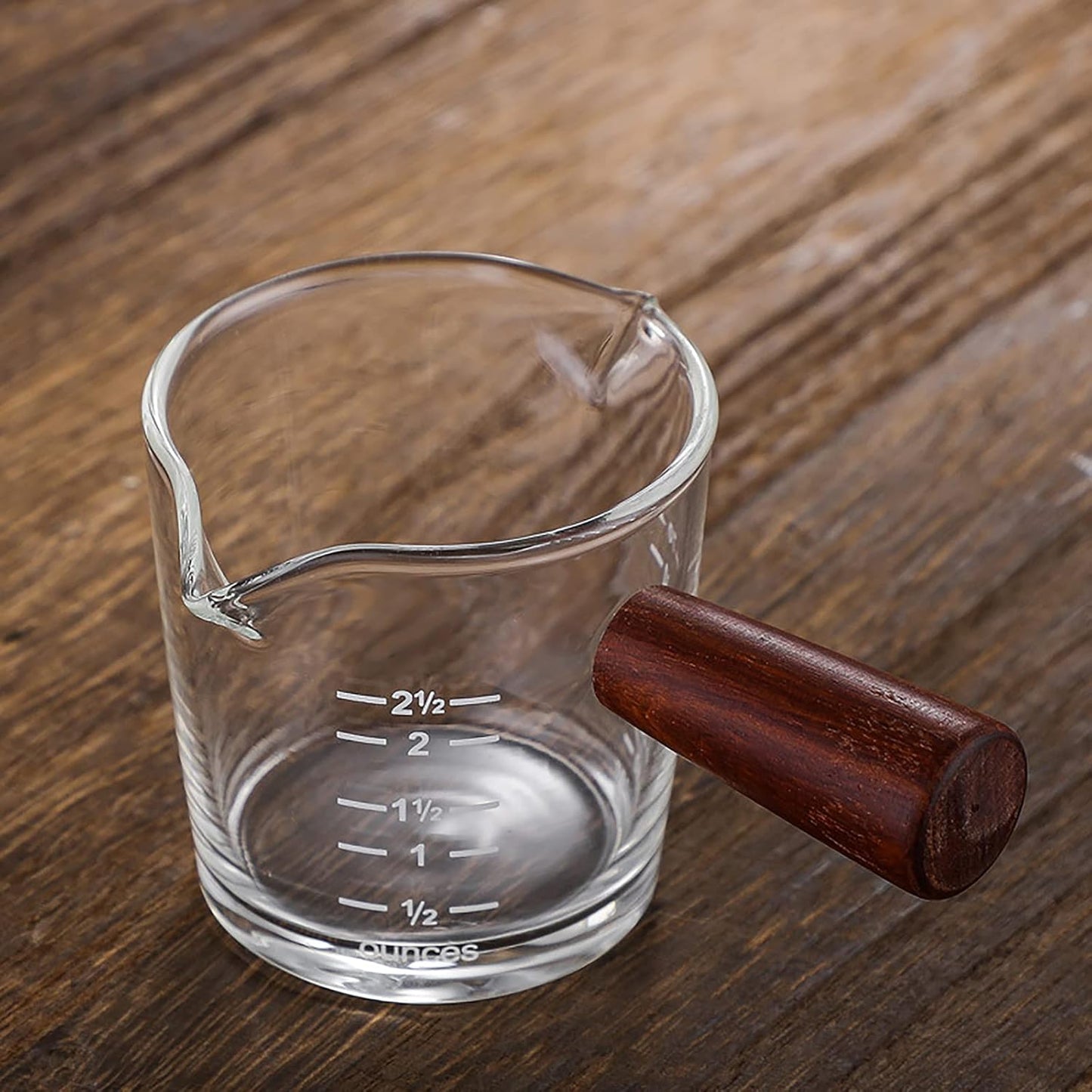 150ml Glass Measuring Cup Double Spouts Espresso Cup Shot Glass Heat-Resistant Handle Transparent Scale Ounce Measure Jugs Mixing Mug for Bar Party Wine Milk Coffee Liquid Heavy Glass Measuring Cup