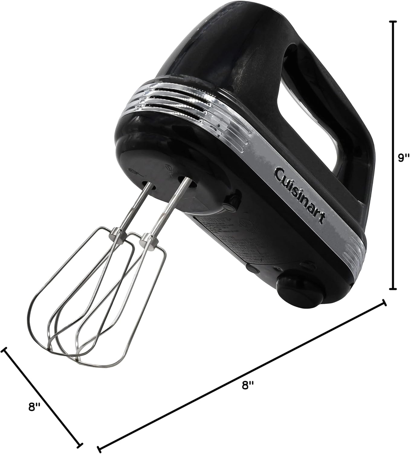 Cuisinart Power Advantage Plus 9-Speed Hand Mixer, 220W Motor, Electric Mixer with Dishwasher-Safe Beaters, Storage Case, HM-90BCS, Brushed Chrome