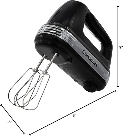 Cuisinart Power Advantage Plus 9-Speed Hand Mixer, 220W Motor, Electric Mixer with Dishwasher-Safe Beaters, Storage Case, HM-90BCS, Brushed Chrome