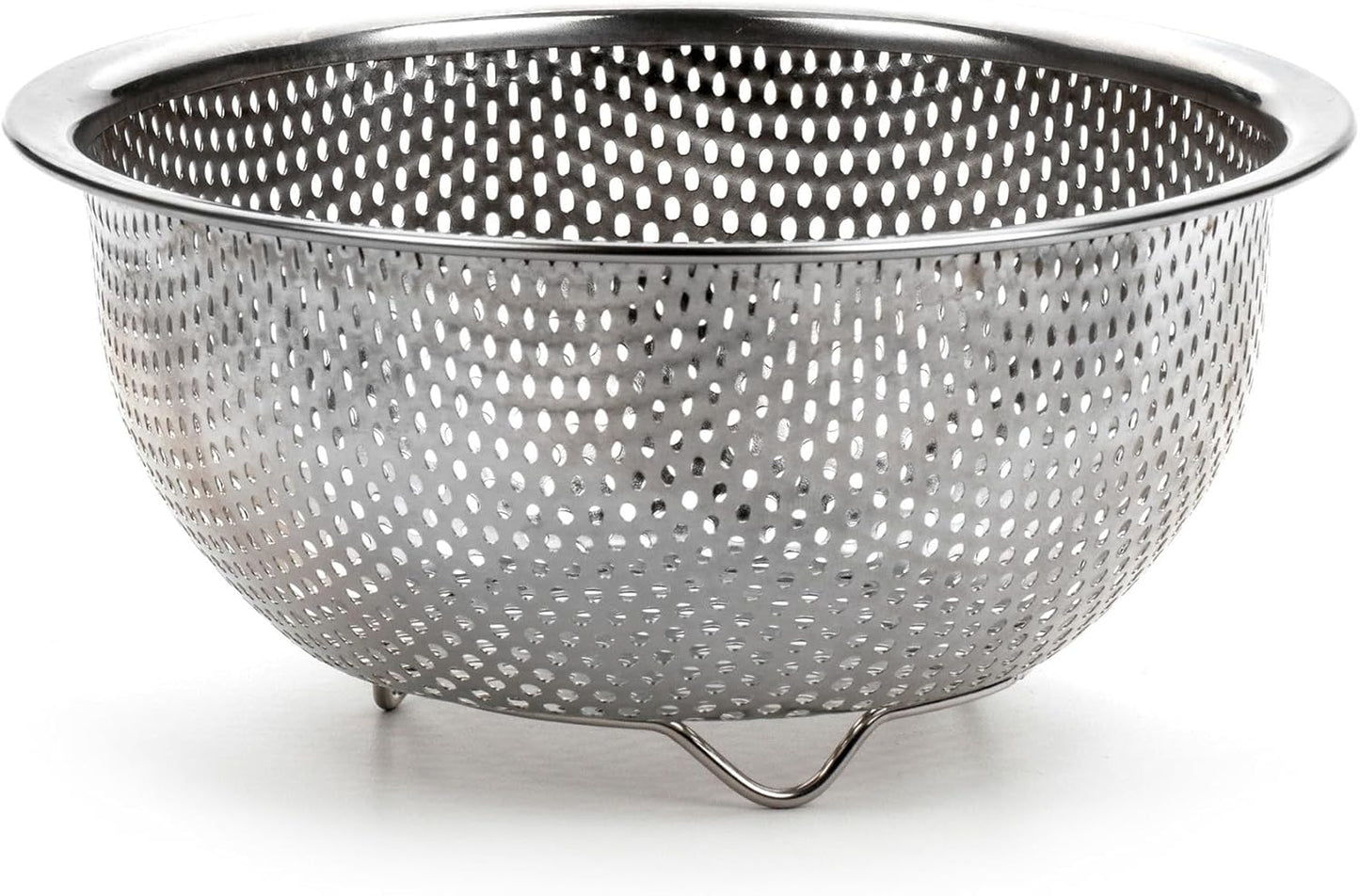 RSVP International Endurance Kitchen Collection Colander Strainer, Mini, Pierced Stainless Steel