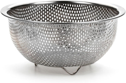 RSVP International Endurance Kitchen Collection Colander Strainer, Mini, Pierced Stainless Steel