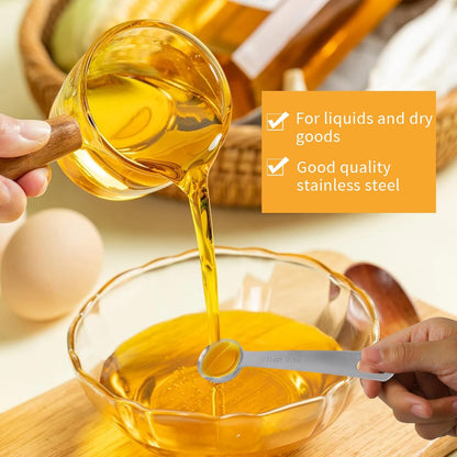 6 Pcs of Teaspoon Measuring Spoons, Stainless Steel Table Spoons 1 Tsp Scoop 1/4 Tablespoon, Comfortable Grip Handle, Precise Scale, Suitable for Kitchen Baking and Cooking, Etc.