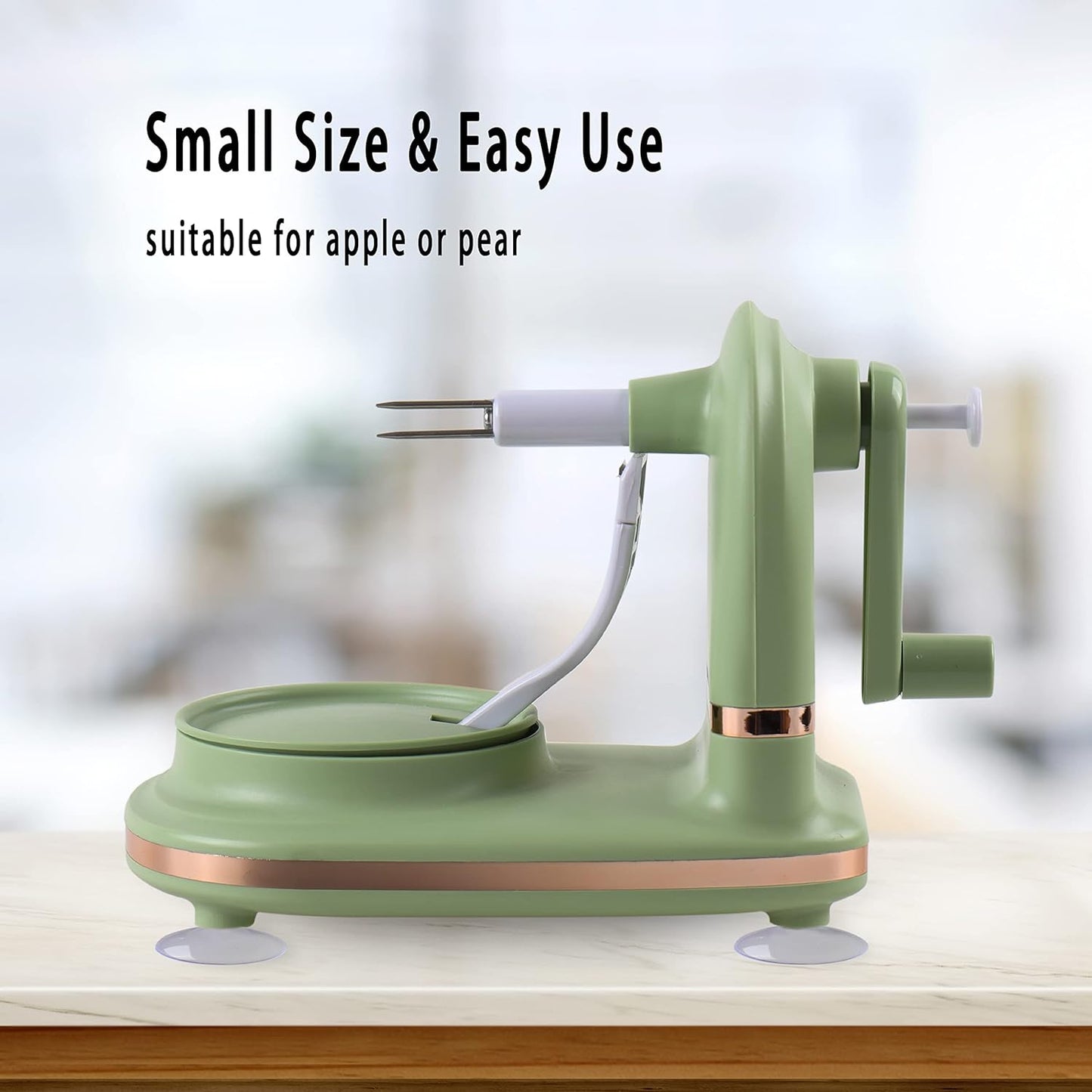 VEELAM Apple Peeler with 2 Blades Replacements, Apple Peeler Slicer & Corer for Home Kitchen Quick Applesauce Pie Making
