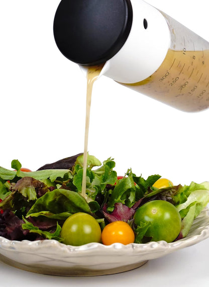 RSVP International Kitchen Accessories Collection Oil & Dressing, Mixer, 1.25 Cup Capacity, Glass Bottom