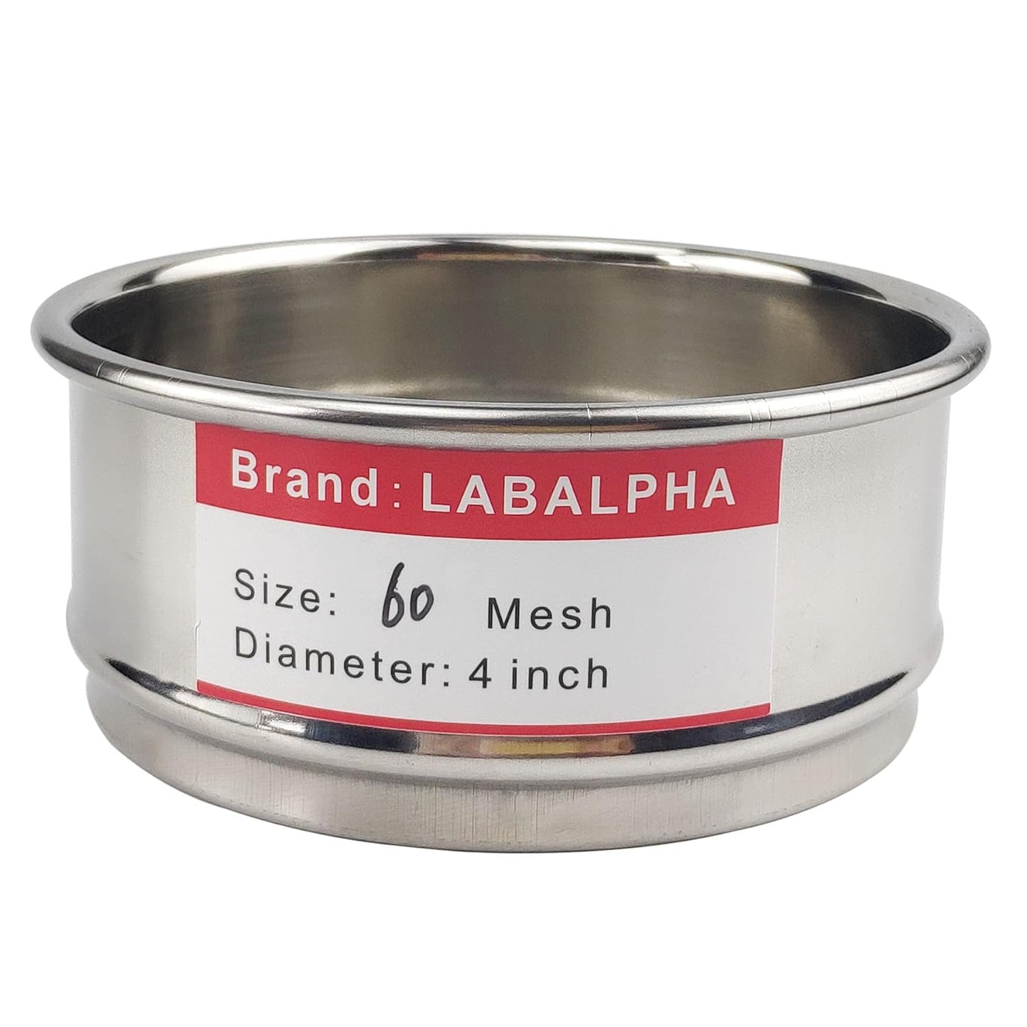 LABALPHA 70 Mesh Lab Sieves, Test Sieve #70 Mesh, 4'' Diameter, 304 Stainless Steel Wire Cloth (0.22mm)