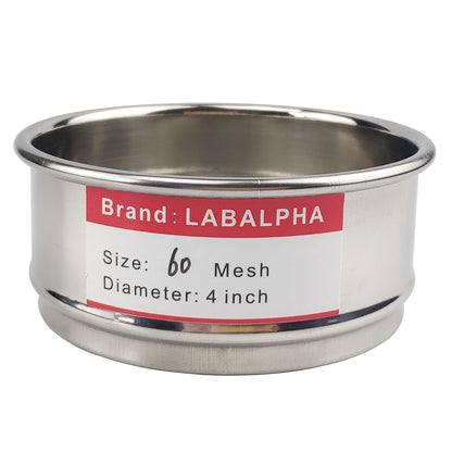 LABALPHA 70 Mesh Lab Sieves, Test Sieve #70 Mesh, 4'' Diameter, 304 Stainless Steel Wire Cloth (0.22mm)