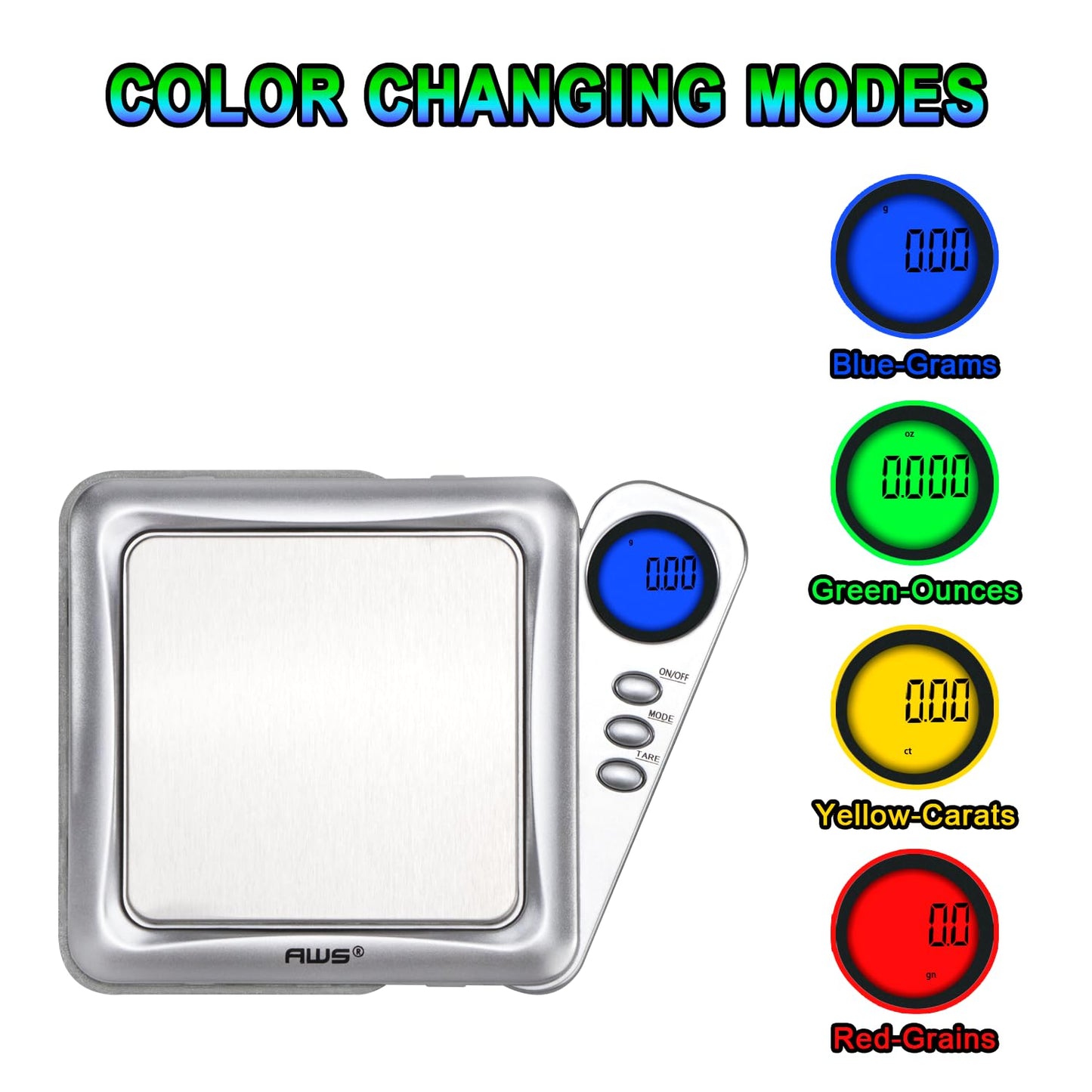 American Weigh Scales Blade Series Digital Pocket Gram Scale 1000g x 0.1g | Precision Mini Scale 0.1g Accuracy, Pocket Scale for Kitchen, Gold, Gems & Coin Scale, Smart Digital & Compact Scale
