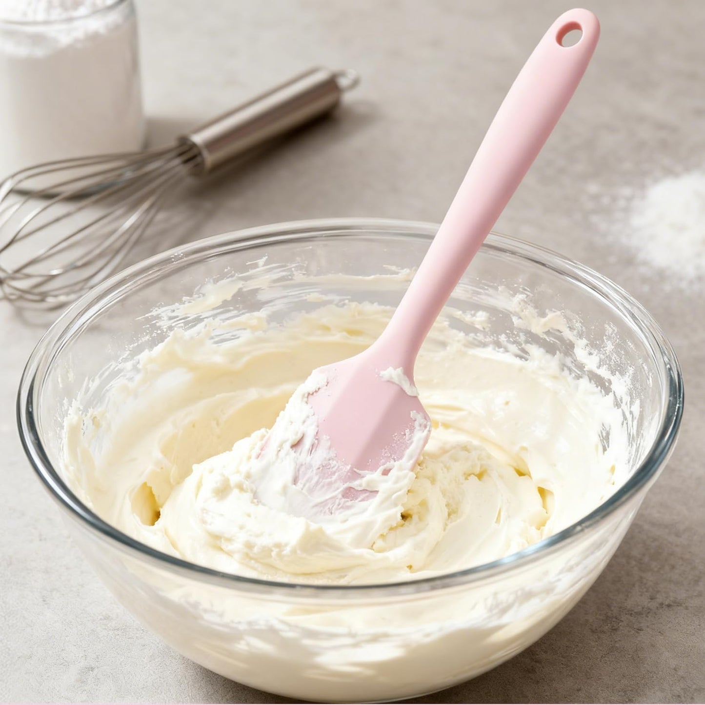 Silicone Spatula Set - Rubber Spatula - 600°F Heat Resistant Baking Spoon & Spatulas(Dark Grey)