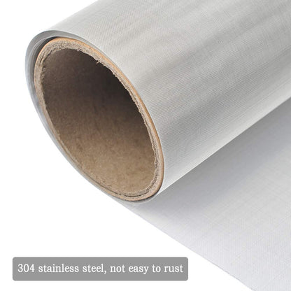 TIMESETL 304 Stainless Steel Woven Wire 80 Mesh - 12"X 40" Filter Screen Sheet Filtration Cloth