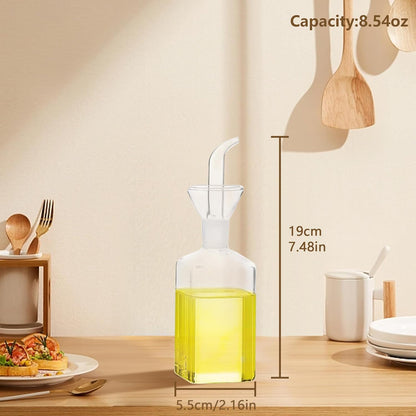 LandHope Oil Bottle Glass Olive Oil Dispenser Bottle Glass Cooking Oil Vinegar Measuring Dispenser With Spout for Kitchen and BBQ (125ml/4.27oz)