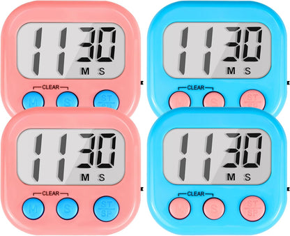 Timer for Kids Teachers Supplies Digital Kitchen Timers for Cooking Large Magnetic Classroom Timer 2Pack-Blue Green