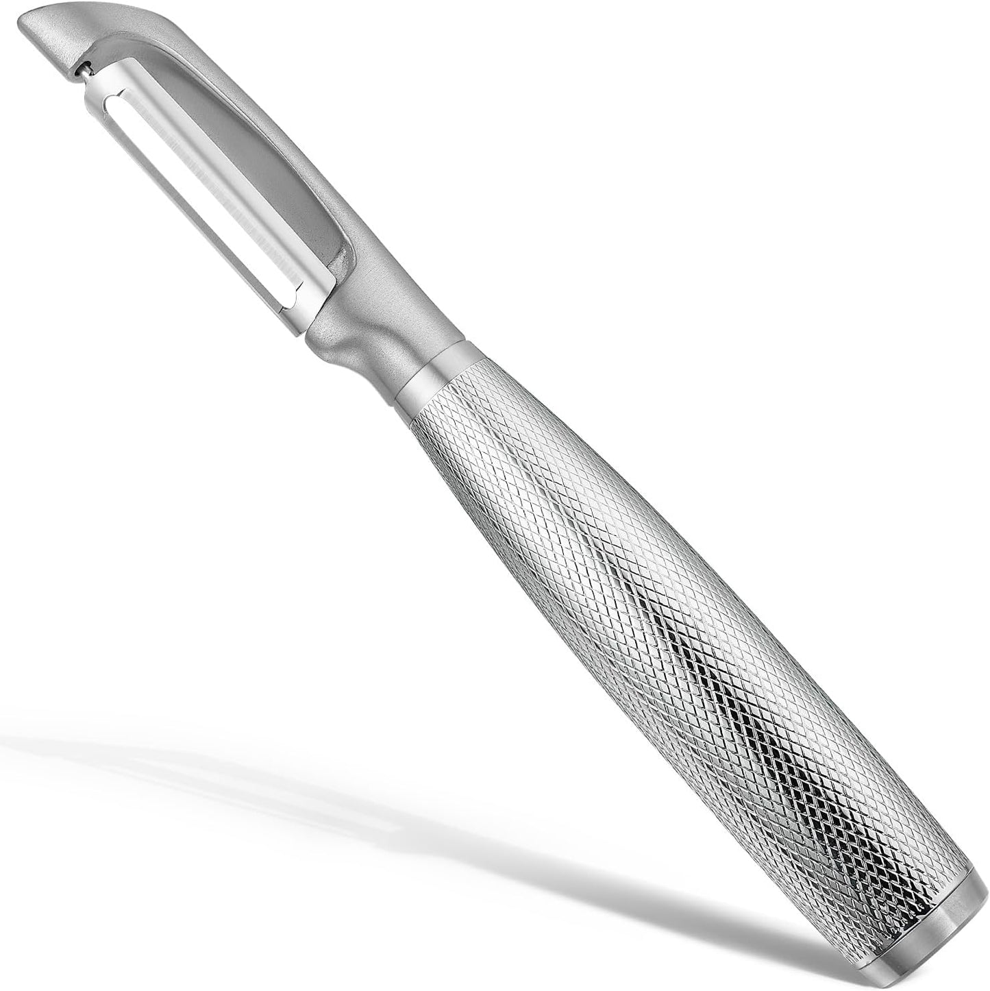 Serrated Blade Premium I Type 304 Stainless Steel Multifunctional Kitchen Peeler Real Wood Handle Ultra Sharp Blade Vegetable Potato Apple（Agarwood）