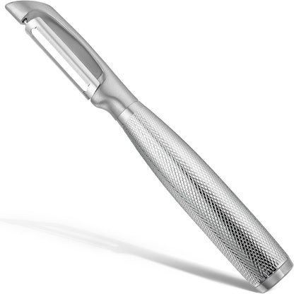 Serrated Blade Premium I Type 304 Stainless Steel Multifunctional Kitchen Peeler Real Wood Handle Ultra Sharp Blade Vegetable Potato Apple（Agarwood）