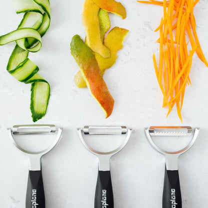 Professional Y Serrated Blade Stainless Steel Peeler - Ultra-Sharp Comfort Handle Dishwasher Safe Peeler
