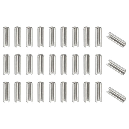 PATIKIL Slotted Spring Pin, 50 Pcs 1/8" x 3/4" (3.2mm x 20mm) 304 Stainless Steel Split Roll Pins Spring Dowel for Home Improvement Automotive Machine Repair, Silver - Colors B