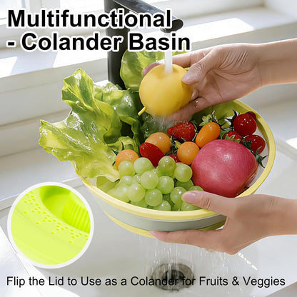 10.7 Inch Microwave Food Cover with Heat Insulation Mat, Anti-Scald Collapsible Microwave Splatter Cover, Multi-Functional as Colander & Fruit Plate, Dishwasher Safe, Ideal for Meal Prep (Gray)