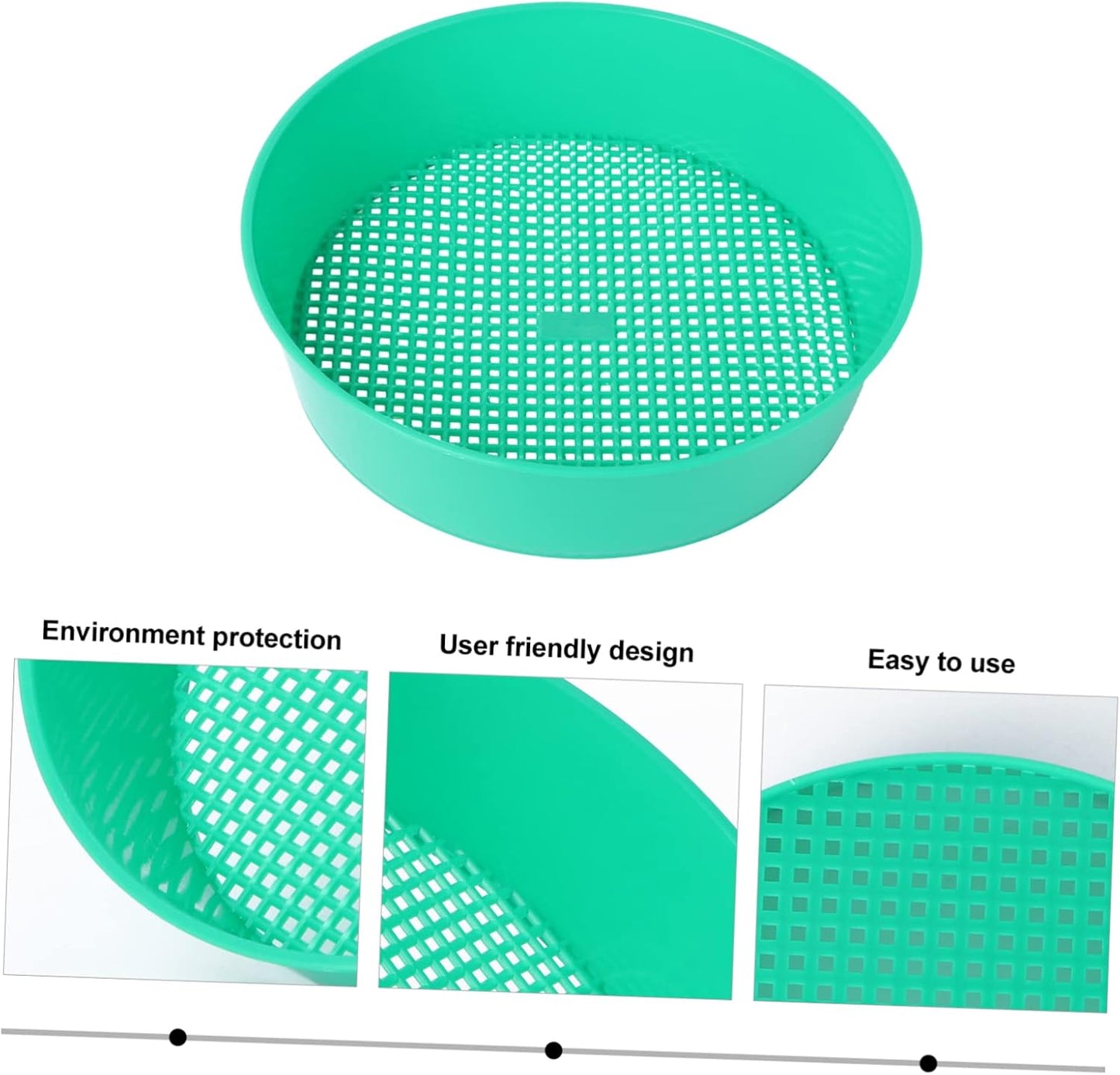 Bonsai Tools DIY Tools Mining Sand Sifter Mesh Filter Sifter Plastic Sand Grader Dispenser Gardening Supplies Stone Riddle Plastic Sieve Light