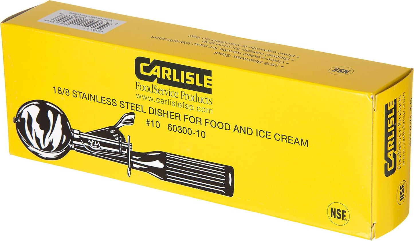 Carlisle FoodService Products 60300-30 Stainless Steel Portion Control Disher Scoop, 1.3 oz, Black, 1 Count