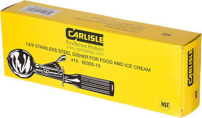Carlisle FoodService Products 60300-30 Stainless Steel Portion Control Disher Scoop, 1.3 oz, Black, 1 Count