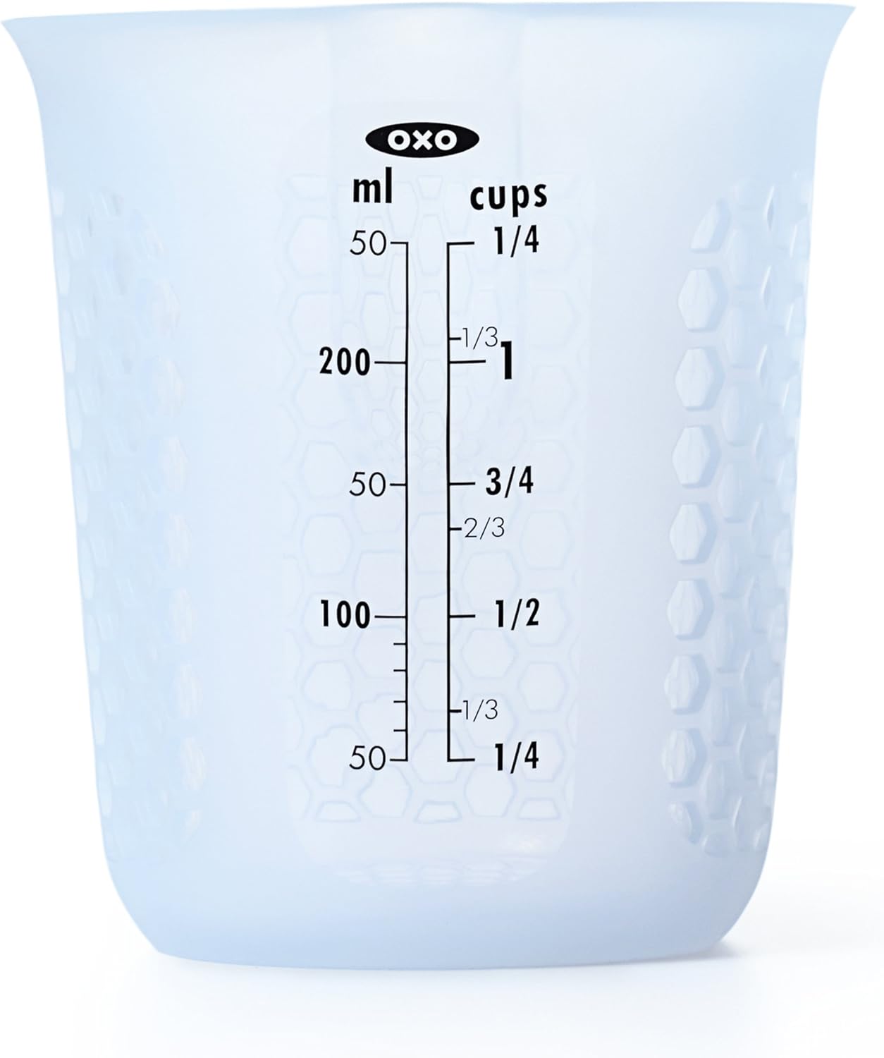 OXO Good Grips 4-Cup Squeeze & Pour Silicone Measuring Cup with Stay-Cool Pattern