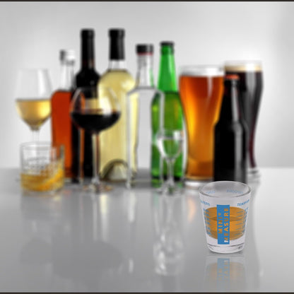 Kolder Mini Measure Heavy Glass, 20-Incremental Measurements Multi-Purpose Liquid and Dry Measuring Shot Glass, White