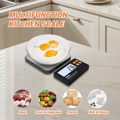 YFL Wireless Kitchen Scale with Detachable Remote Display, 33lb High Precision Digital Scale 1g/0.1oz, Tare Function 7 Units Food Scale for Cooking, Baking, Meal Prep & Dieting
