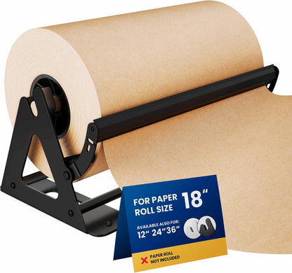 DIY Crew 12 Inch Paper Roll Dispenser and Cutter - Heavy-Duty Wall Mountable, Non Slip Tabletop - Kraft, Freezer, Butcher Paper - Up to 1000ft Rolls