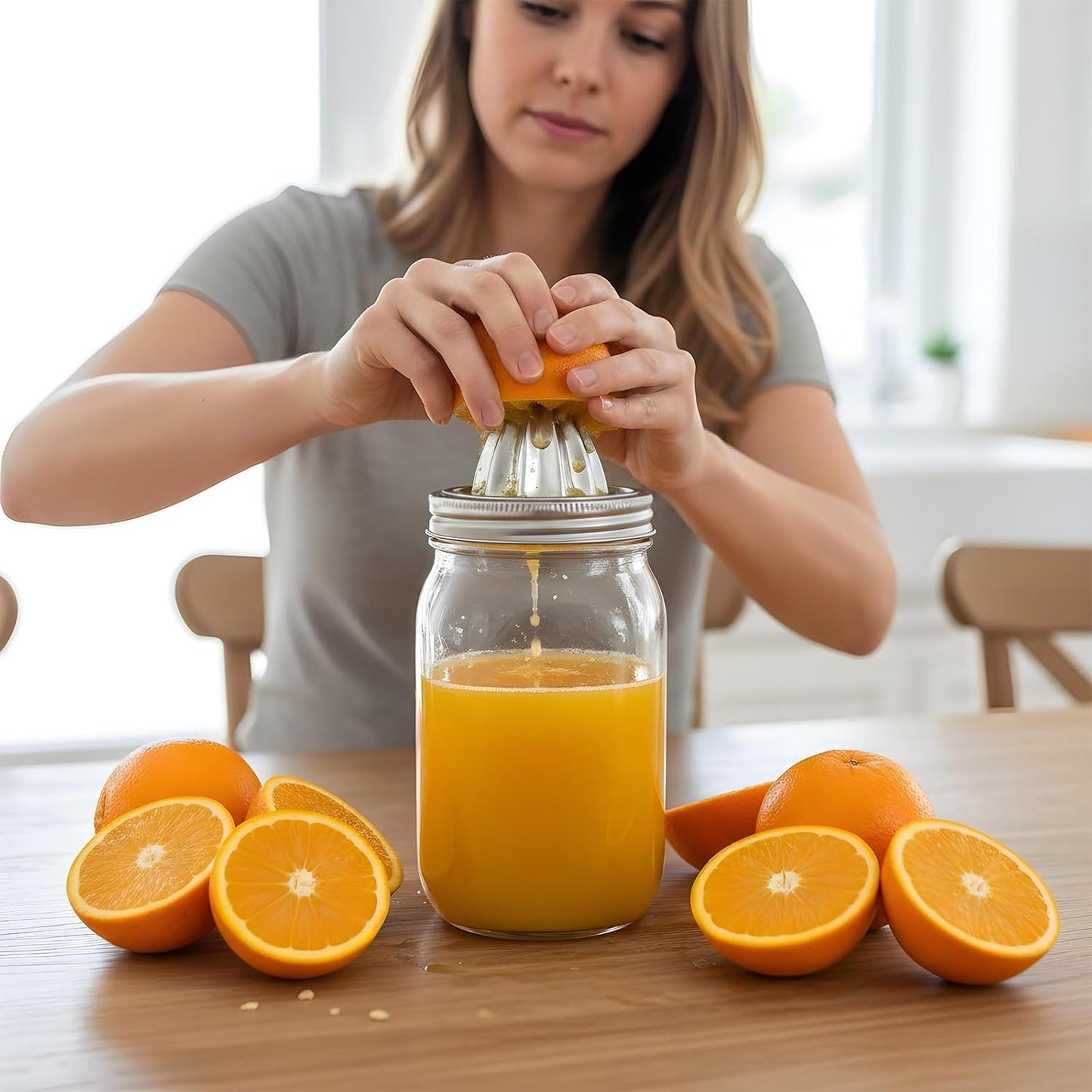 4 Pcs Mason Jar Juicer Lid 304 Stainless Steel Citrus Reamer Manual Citrus Squeezerr Juicers lids for Wide Mouth Accessories Supplies,Orange Grapefruit Lemon Juicer Hand Squeezer Top drinking lids