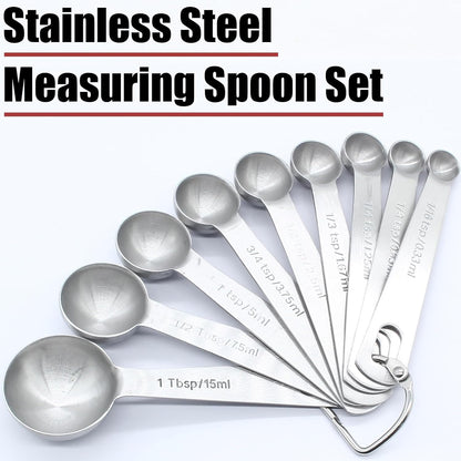 Luomorgo 4 Pc Set Measuring Spoons - Stainless Steel, 1/64, 1/32, 1/16, 1/8 tsp for Dry & Liquid Ingredients