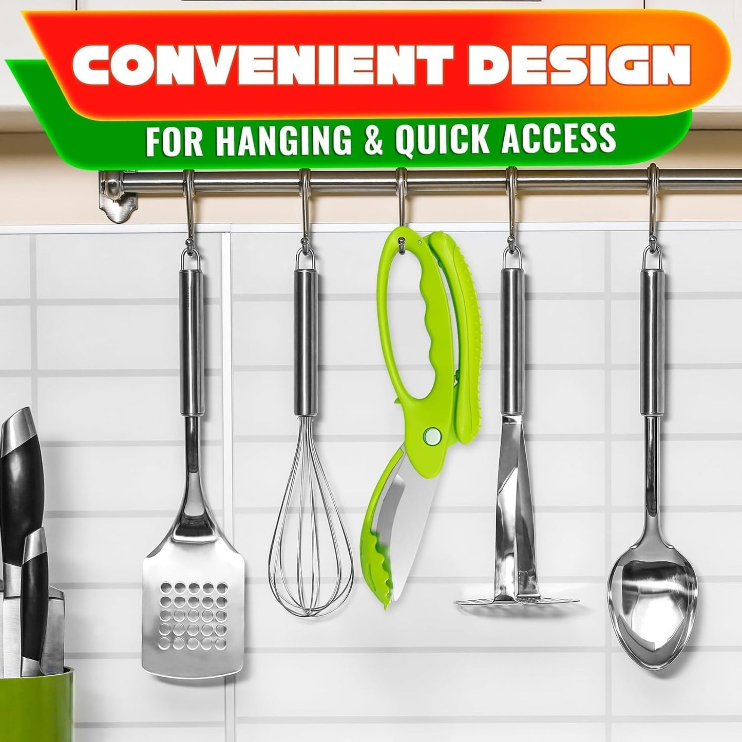 2 in 1 Cutting Board Scissors for Food - 9.5" Detachable Cheese Scissors with Cutting Board and Stainless Steel Blade - Easy-to-Use Veggie Cutter with Safety Lock, Suitable for Fruits and Vegetables