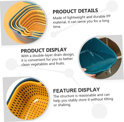 Premium PP Material Square Draining Basket: Lightweight, Durable, and Versatile for Home Use