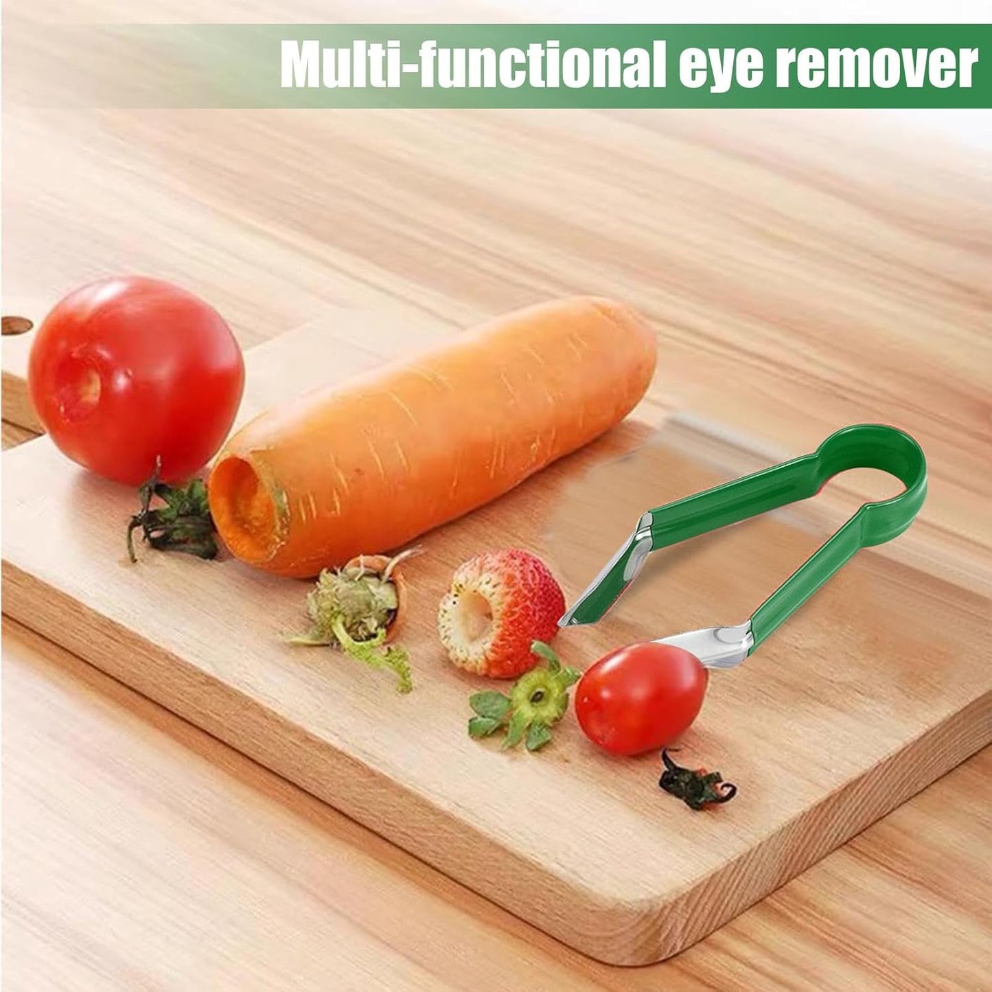 Generic Pineapple Peeler - Multifunctional Pineapple Eye Peeler, Pineapple Corer and Slicer Tool, Strawberry Stem Remover Tool, Portable Kitchen Gadget, Yellow, PN3MAVYLGF1SJ5VN0B9