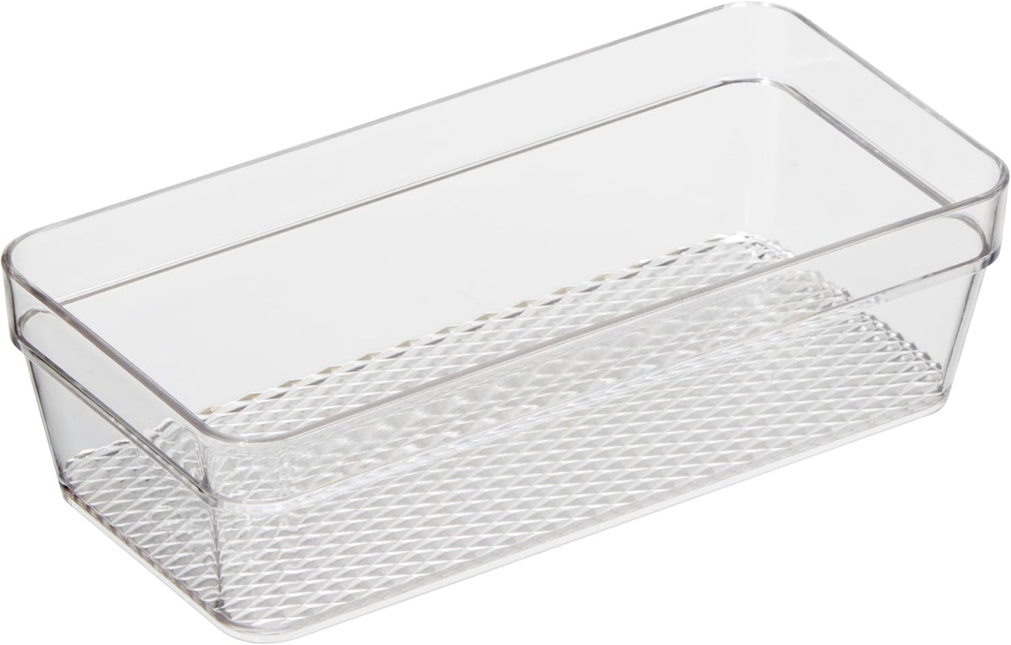 Oggi Clear Drawer Organizer - 3" X 12.5" - Ideal for Organizing Kitchen Drawers, Office, Desk, Silverware, Kitchen Utensils, Cosmetics and Bathrooms