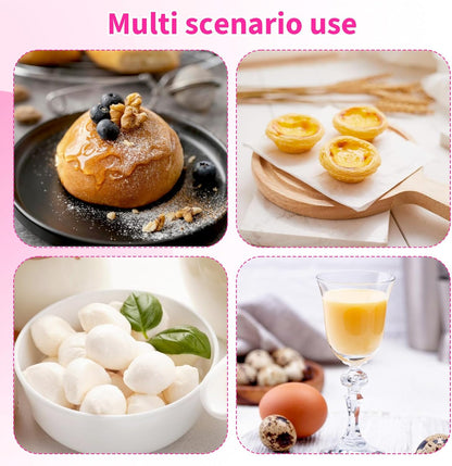 Egg Separators for Yolk, Pink Egg Separators Stainless Steel Kitchen Gadget, Long Handle Eggs Yoke Separator for Baking Cooking and Culinary Preparation