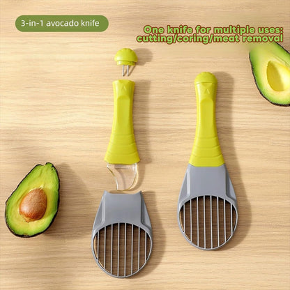 3-in-1 Avocado Slicer Tool with Pit Remover, Avocado Cutter & Peeler, Avocado Cutter Tool,Ergonomic Avocado Knife for Safe Cutting, Avocado Tool for Any Sizes, Avocado Slicers Gift Set