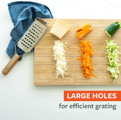 Full Circle Simply the Zest, Fine Grater and Zester with Innovative Food Catcher, High Performance Zesting – Perfect for Parmesan, Garlic, Lemon, Fruit, Chocolate and Ginger, Dishwasher Safe