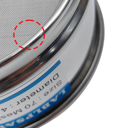 325 Mesh Lab Sieves 4" Diameter 304 Stainless Steel Wire Cloth Test Sieve for Industrial Laboratory Home