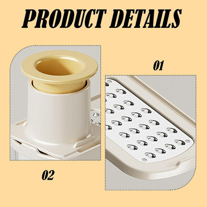 Ginger Garlic Grater Ginger Garlic Grinding Cooking W Container Multi Purpose Easy Grip Manual Kitchen Tool for Baking, Green