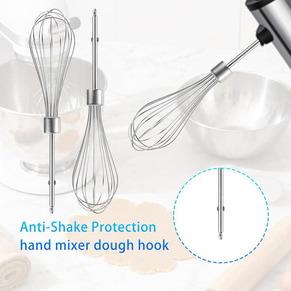 2pcs Hand Mixer Beaters Attachments Compatible with BLACK & DECKER, Universal Stainless Steel Electric Hand Mixer Whisk Replacement for Cooking and Baking
