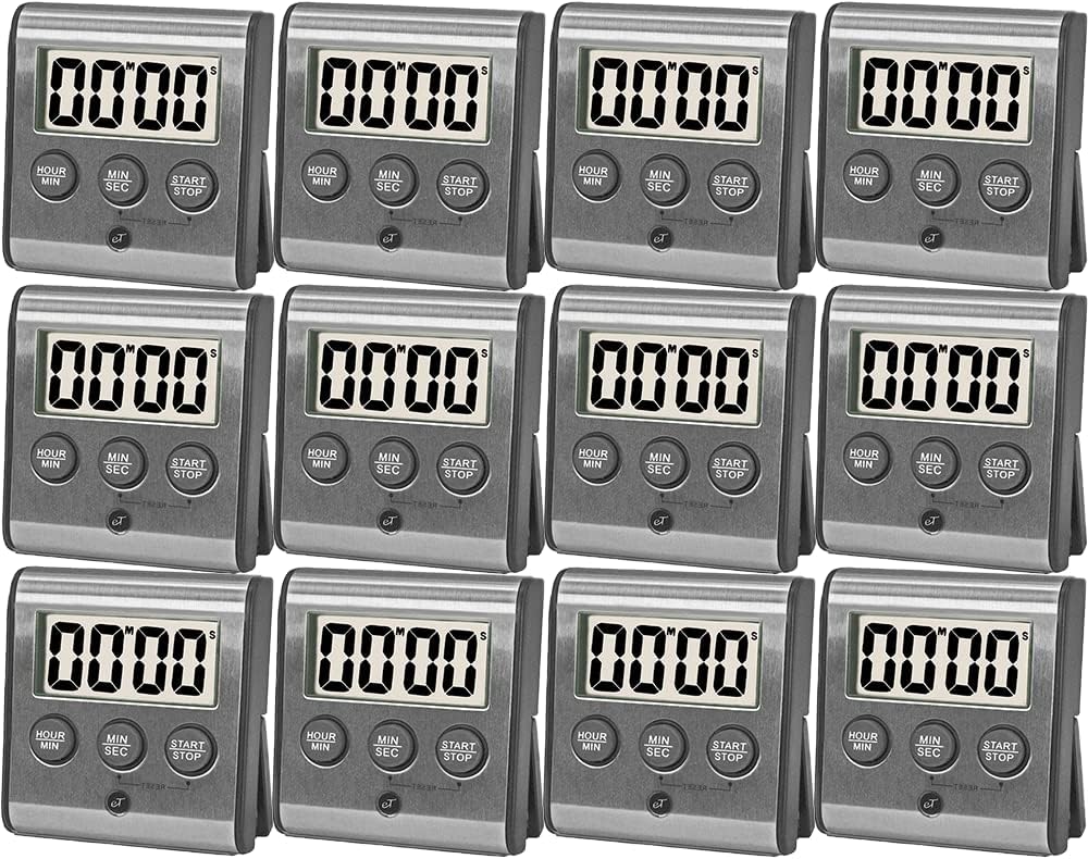 Elegant Digital Kitchen Timer, Stainless Steel Model eT-23, Super Strong Magnetic Back, Loud Alarm, Large Display, Auto Memory, Auto Shut-Off by eTradewinds