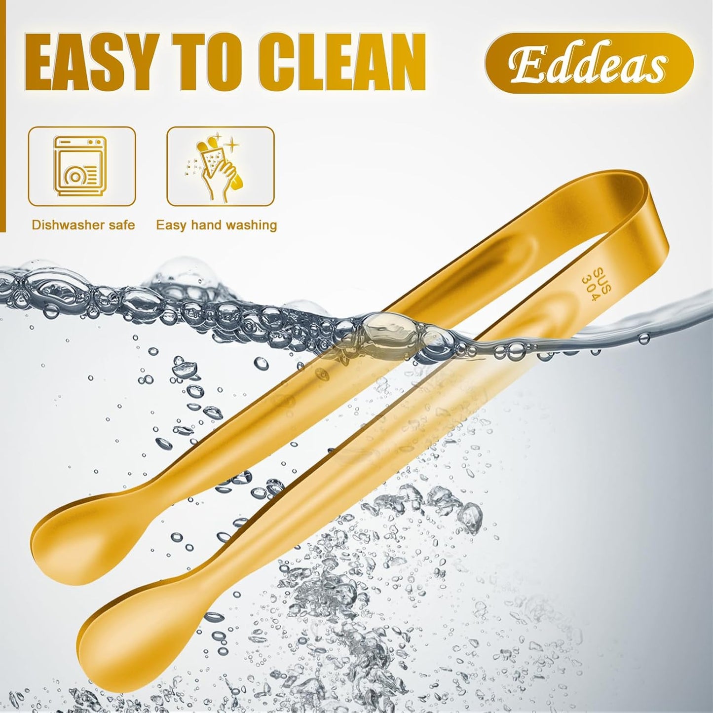 Tongs For Cooking - Heat Resistant 600 Degrees Stainless Steel Kitchen Tong,Heavy Duty Metal Locking Tongs - Perfect for Food,Salad and BBQ set of 3 (7",9" and 12") Dishwasher