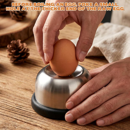 2PCS Stainless Steel Egg Piercer for Raw Eggs, Egg Poker Eggs Piercer with Sturdy Anti-Slip Base Eggshell Peeler Tool to Get Good Hard Boiled Eggs Anti-rust Easy Egg Peeler Kitchen Gadget